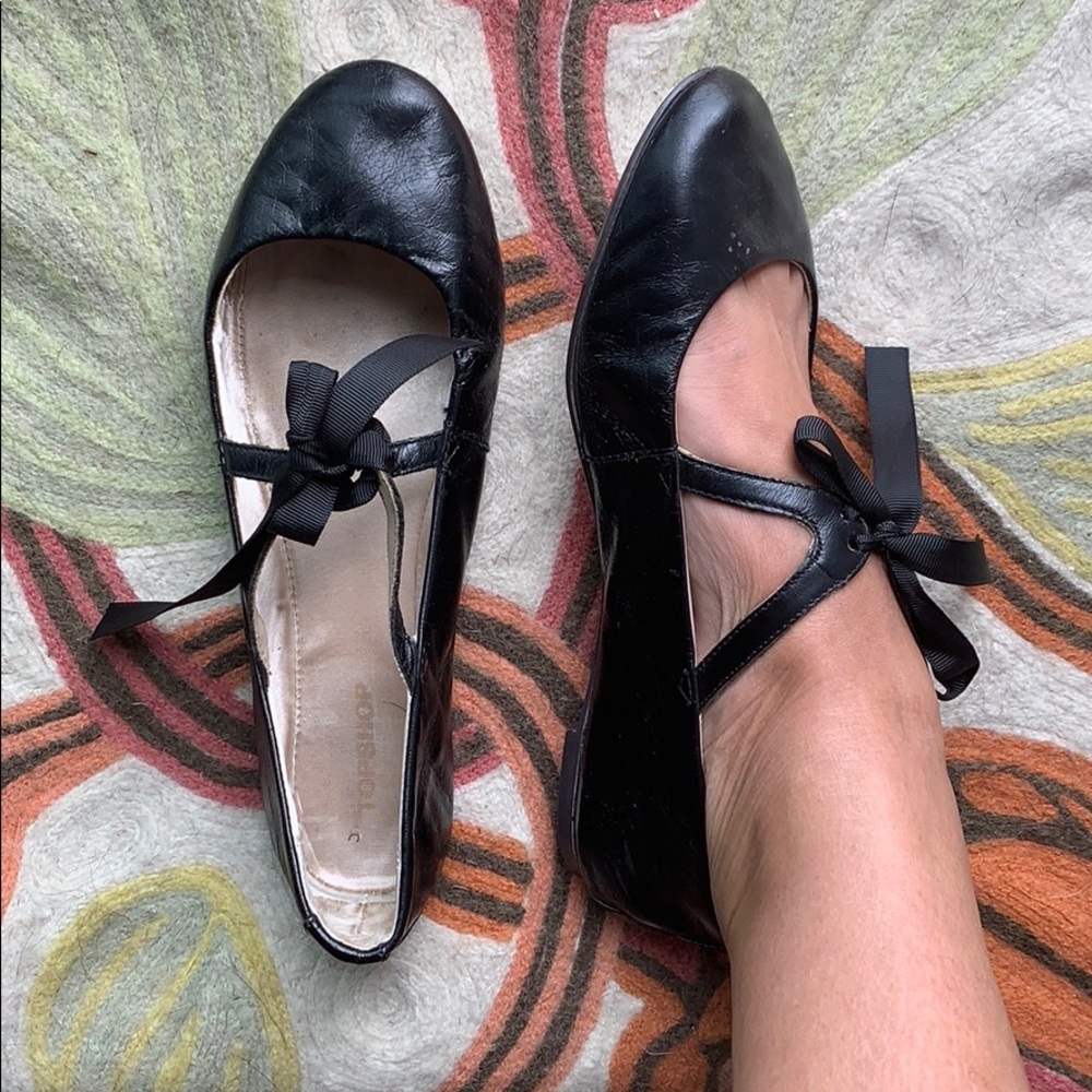 COPY - TOPSHOP LONDON Leather ballet shoes
